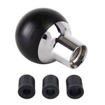Resina a sfera rotonda piccola per auto universale + pomello del cambio in metallo in fibra di carbonio, Small Round Ball (Black), Small Round Ball (White)