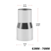Giunto per tubo di scarico modificato per auto da 63-76 mm, 63-76mm