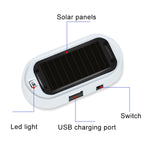 Spia LED antifurto per auto a energia solare, Blue, Red