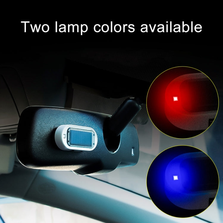 Spia LED antifurto per auto a energia solare, Blue, Red