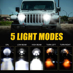 Fari a LED sfumati Matrix per auto da 7 pollici per Jeep Wrangler, 7 inch Matrix