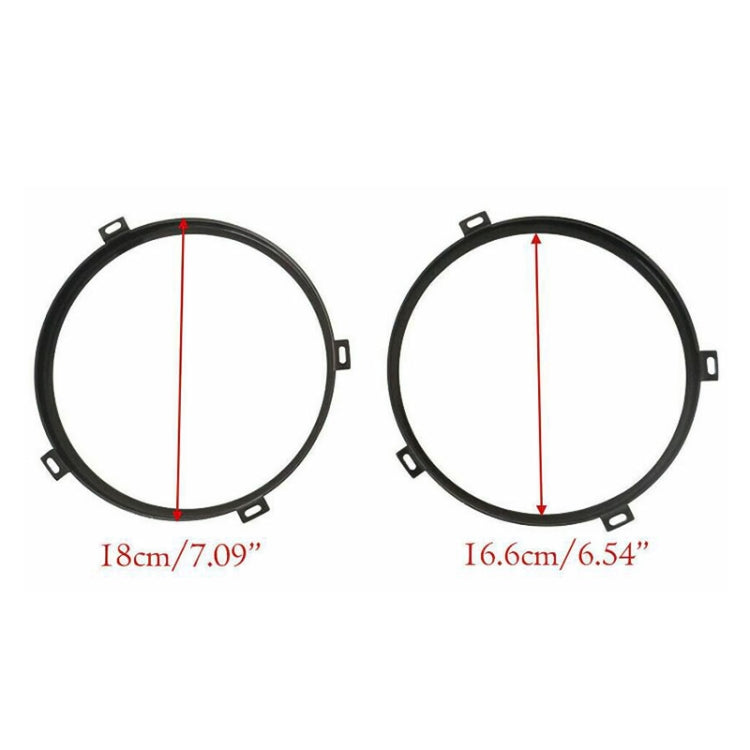 Staffa esterna in metallo per faro da 1 paio da 7 pollici per Jeep Wrangler JK 2007-2017, Metal Outside