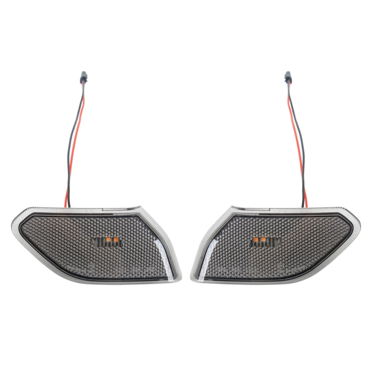 Auto annerita ruota sopracciglio luce laterale indicatore di direzione lampada targa foglia per Jeep Wrangler JL 2018-, Black