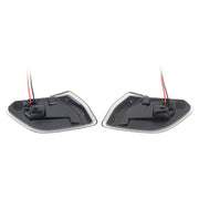 Auto annerita ruota sopracciglio luce laterale indicatore di direzione lampada targa foglia per Jeep Wrangler JL 2018-, Black