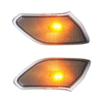Auto annerita ruota sopracciglio luce laterale indicatore di direzione lampada targa foglia per Jeep Wrangler JL 2018-, Black