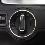 Anello decorativo per interruttore fari auto per Volkswagen Golf