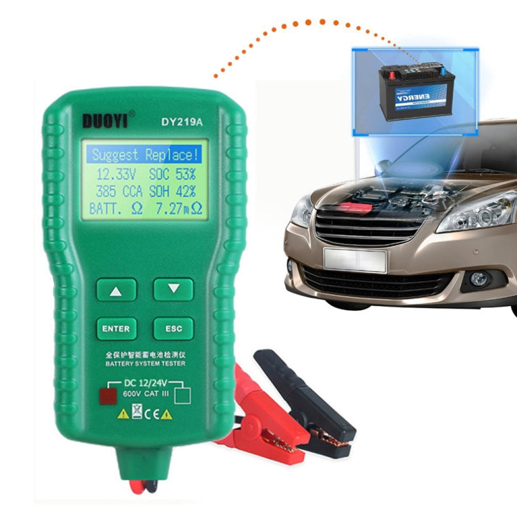 Dispositivo diagnostico guasti analizzatore batteria digitale per auto DUOYI DY219A, DY219A