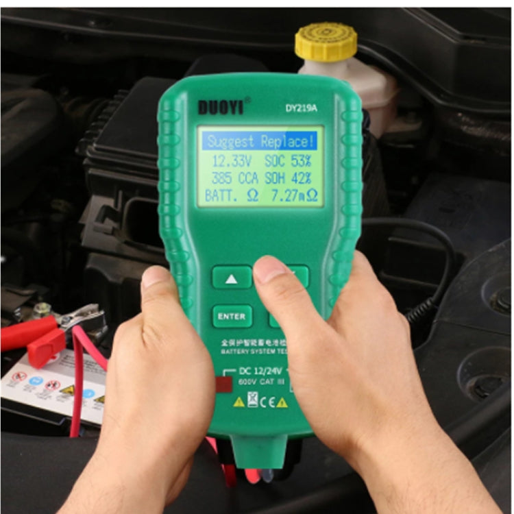 Dispositivo diagnostico guasti analizzatore batteria digitale per auto DUOYI DY219A, DY219A
