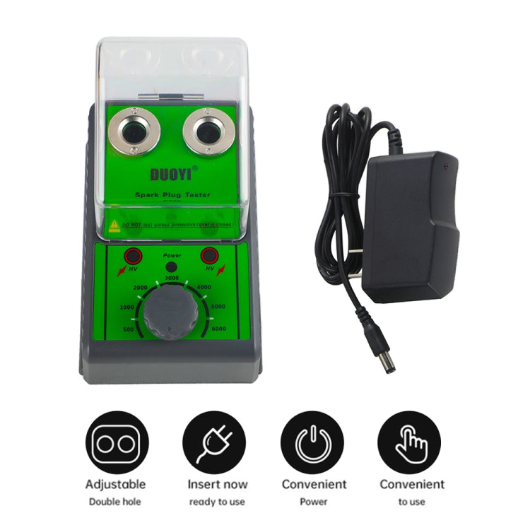 Tester per candele a doppio foro per auto DUOYI DY28, spina americana, DUOYI US Plug