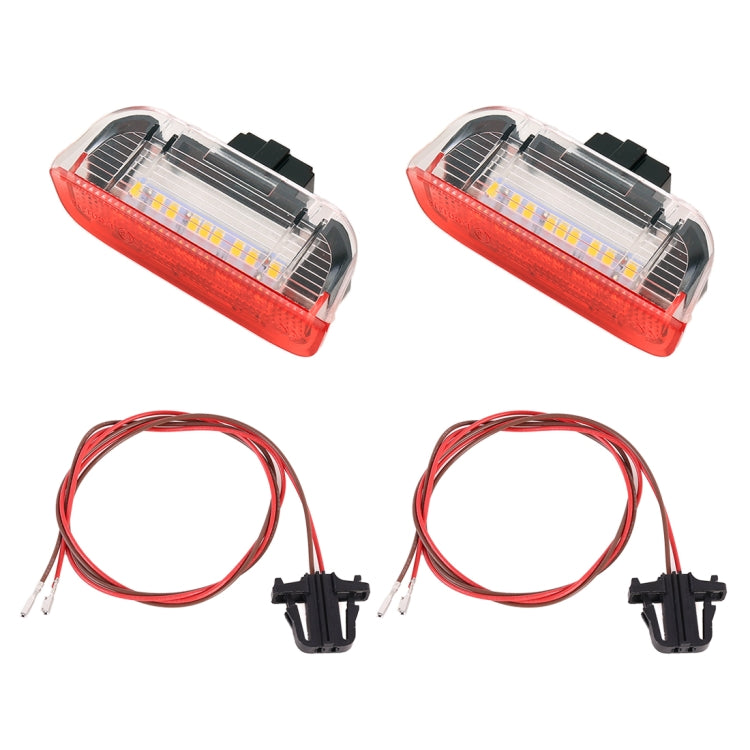 2 PZ Auto DC 12V 1.6W Luci per porte Lampade 18 LED SMD-3528 Lampade con cavo per Volkswagen Golf 5/6, For Volkswagen Golf 5 / 6