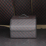 Scatola portaoggetti pieghevole per bagagliaio dell'auto, dimensioni medie a quadretti: 40 x 32 x 30 cm, Checkered 40 x 32 x 30cm (Beige), Checkered 40 x 32 x 30cm (Black Red)