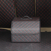 Scatola portaoggetti pieghevole per bagagliaio dell'auto, dimensioni medie a quadretti: 40 x 32 x 30 cm, Checkered 40 x 32 x 30cm (Beige), Checkered 40 x 32 x 30cm (Black Red)