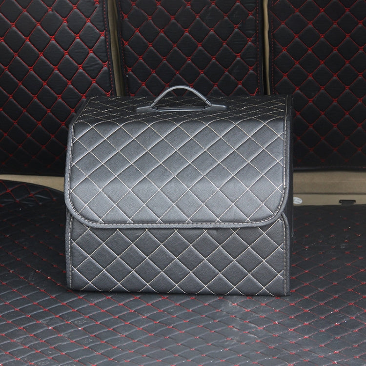 Scatola portaoggetti pieghevole per bagagliaio dell'auto, dimensioni medie a quadretti: 40 x 32 x 30 cm, Checkered 40 x 32 x 30cm (Beige), Checkered 40 x 32 x 30cm (Black Red)
