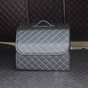 Scatola portaoggetti pieghevole per bagagliaio dell'auto, dimensioni medie a quadretti: 40 x 32 x 30 cm, Checkered 40 x 32 x 30cm (Beige), Checkered 40 x 32 x 30cm (Black Red)