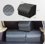 Scatola portaoggetti pieghevole per bagagliaio dell'auto, dimensioni medie a quadretti: 40 x 32 x 30 cm, Checkered 40 x 32 x 30cm (Beige), Checkered 40 x 32 x 30cm (Black Red)