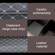 Scatola portaoggetti pieghevole per bagagliaio dell'auto, dimensioni medie a quadretti: 40 x 32 x 30 cm, Checkered 40 x 32 x 30cm (Beige), Checkered 40 x 32 x 30cm (Black Red)