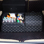 Scatola portaoggetti pieghevole per bagagliaio dell'auto, dimensioni medie a quadretti: 40 x 32 x 30 cm, Checkered 40 x 32 x 30cm (Beige), Checkered 40 x 32 x 30cm (Black Red)