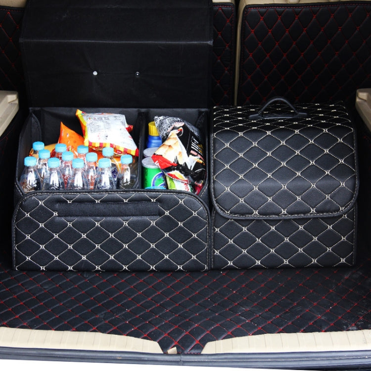 Scatola portaoggetti pieghevole per bagagliaio dell'auto, dimensioni medie a quadretti: 40 x 32 x 30 cm, Checkered 40 x 32 x 30cm (Beige), Checkered 40 x 32 x 30cm (Black Red)