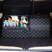 Scatola portaoggetti pieghevole per bagagliaio dell'auto, dimensioni medie a quadretti: 40 x 32 x 30 cm, Checkered 40 x 32 x 30cm (Beige), Checkered 40 x 32 x 30cm (Black Red)