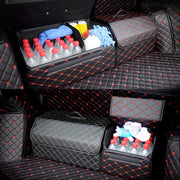 Scatola portaoggetti pieghevole per bagagliaio dell'auto, dimensioni medie a quadretti: 40 x 32 x 30 cm, Checkered 40 x 32 x 30cm (Beige), Checkered 40 x 32 x 30cm (Black Red)