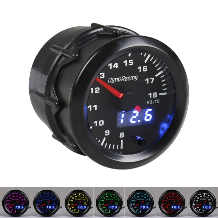 Voltmetro colorato modificato per auto da 52 mm, Voltmeter