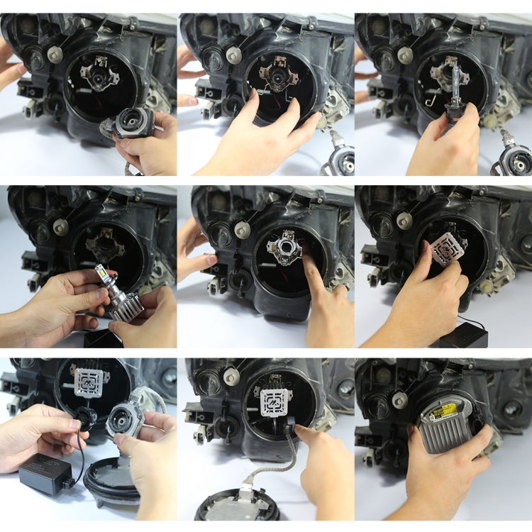 1 paio di zavorre HID per auto D4S serie D per fari a LED DC12V / 35W / 6000K / 5000LM, D4S