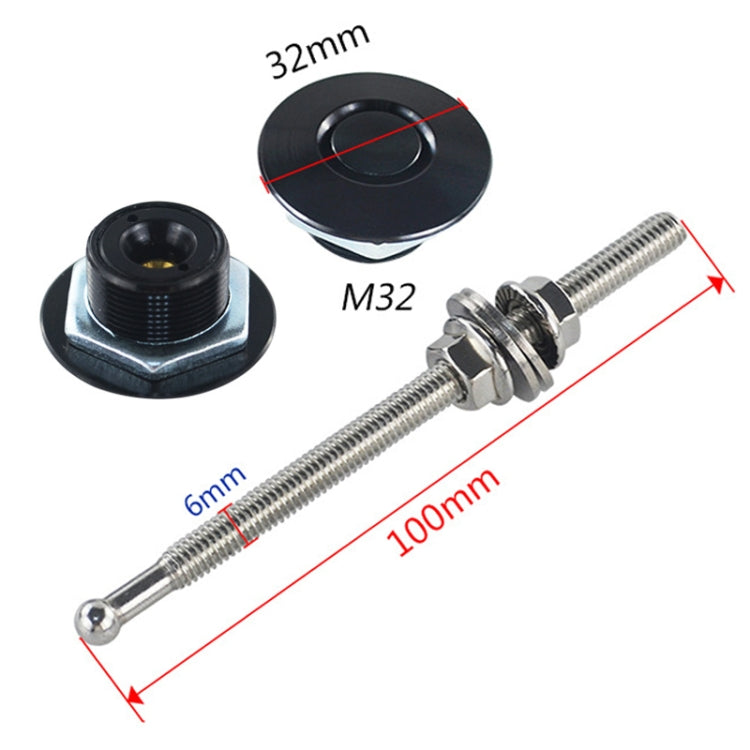 Kit clip di blocco perni per cappuccio in billet con pulsante rapido a perni rapidi da 100 mm, 100mm (Red), 100mm (Blue), 100mm (Black), 100mm (Silver)