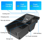 HFC-1050 Caricabatterie wireless standard Qi per auto Ricarica rapida da 10 W per Audi A4L 2017-2022, guida a sinistra, HFC-1050
