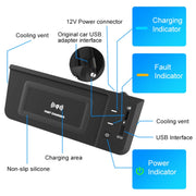 HFC-1051 Caricabatterie wireless standard Qi per auto 15W/10W Ricarica rapida per Audi Q5L 2018-2022, guida a sinistra, HFC-1051