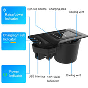 HFC-1052 Caricabatterie wireless standard Qi per auto 15W/10W Ricarica rapida per Audi A6L 2019-2022, guida a sinistra, HFC-1052
