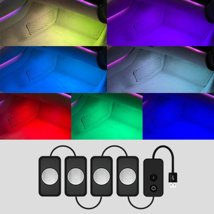 A17 Luce colorata per atmosfera a LED RGB ad attivazione vocale per auto, versione a colori puri a luce singola, Single Light Pure Color Version