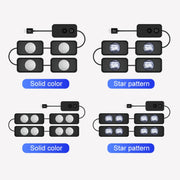 A17 Luce colorata per atmosfera a LED RGB ad attivazione vocale per auto, versione a stella a luce singola, Single Light Star Version
