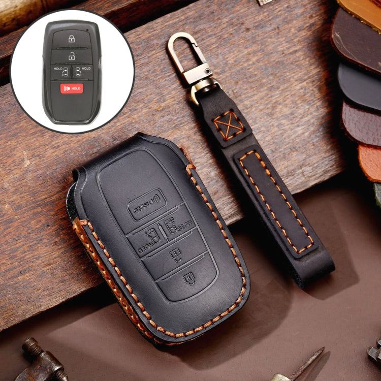 Hallmo Cover protettiva per chiave in vera pelle per auto per Toyota Sienna 5 pulsanti, For Toyota Sienna 5-button (Black), For Toyota Sienna 5-button (Blue), For Toyota Sienna 5-button (Brown)