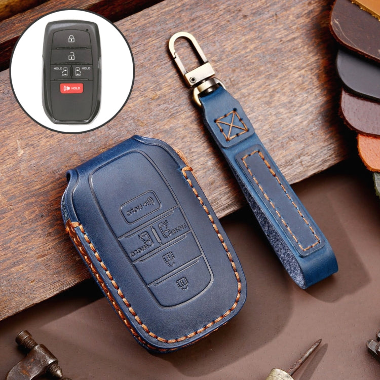 Hallmo Cover protettiva per chiave in vera pelle per auto per Toyota Sienna 5 pulsanti, For Toyota Sienna 5-button (Black), For Toyota Sienna 5-button (Blue), For Toyota Sienna 5-button (Brown)