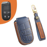 Cover in vera pelle per chiave Jeep Compass 4 pulsanti