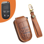 Cover in vera pelle per chiave Jeep Compass 4 pulsanti