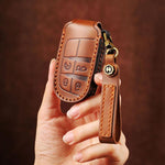 Cover in vera pelle per chiave Jeep Compass 4 pulsanti