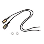 1 paio DC12V 0,4 W 3 LED SMD-5630 Luce targa per auto/moto, Lunghezza cavo: 27 cm, DC12V 0.4W