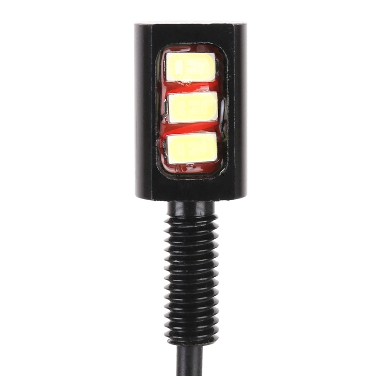 1 paio DC12V 0,4 W 3 LED SMD-5630 Luce targa per auto/moto, Lunghezza cavo: 27 cm, DC12V 0.4W