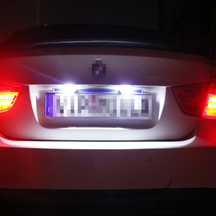 1 paio DC12V 0,4 W 3 LED SMD-5630 Luce targa per auto/moto, Lunghezza cavo: 27 cm, DC12V 0.4W