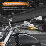 1 paio di indicatori di direzione a LED per manubrio lampeggiante per moto, Flashing