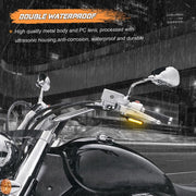 1 paio di indicatori di direzione a LED per manubrio lampeggiante per moto, Flashing