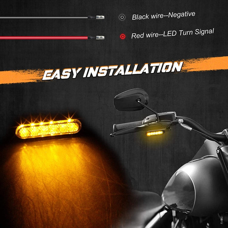 1 paio di indicatori di direzione a LED per manubrio lampeggiante per moto, Flashing