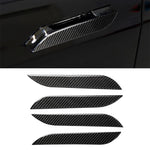 Adesivo decorativo per maniglia esterna per auto in fibra di carbonio da 4 pezzi per Tesla Model S, Outside Handle