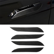 Adesivo decorativo per maniglia esterna per auto in fibra di carbonio da 4 pezzi per Tesla Model S, Outside Handle