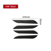 Adesivo decorativo per maniglia esterna per auto in fibra di carbonio da 4 pezzi per Tesla Model S, Outside Handle
