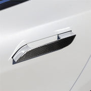 Adesivo decorativo per maniglia esterna per auto in fibra di carbonio da 4 pezzi per Tesla Model S, Outside Handle