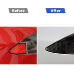Adesivo decorativo per pannello porta di ricarica per auto in fibra di carbonio per Tesla Model X, adatto per la guida a sinistra, Charging Port Panel