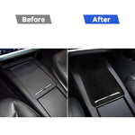 Adesivo decorativo per pannello portaoggetti per auto in fibra di carbonio per Tesla Model X, Storage Box Panel
