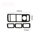 Adesivo decorativo per pannello alzacristallo per finestrino auto in fibra di carbonio da 4 pezzi per Tesla Model X, Window Lift Panel